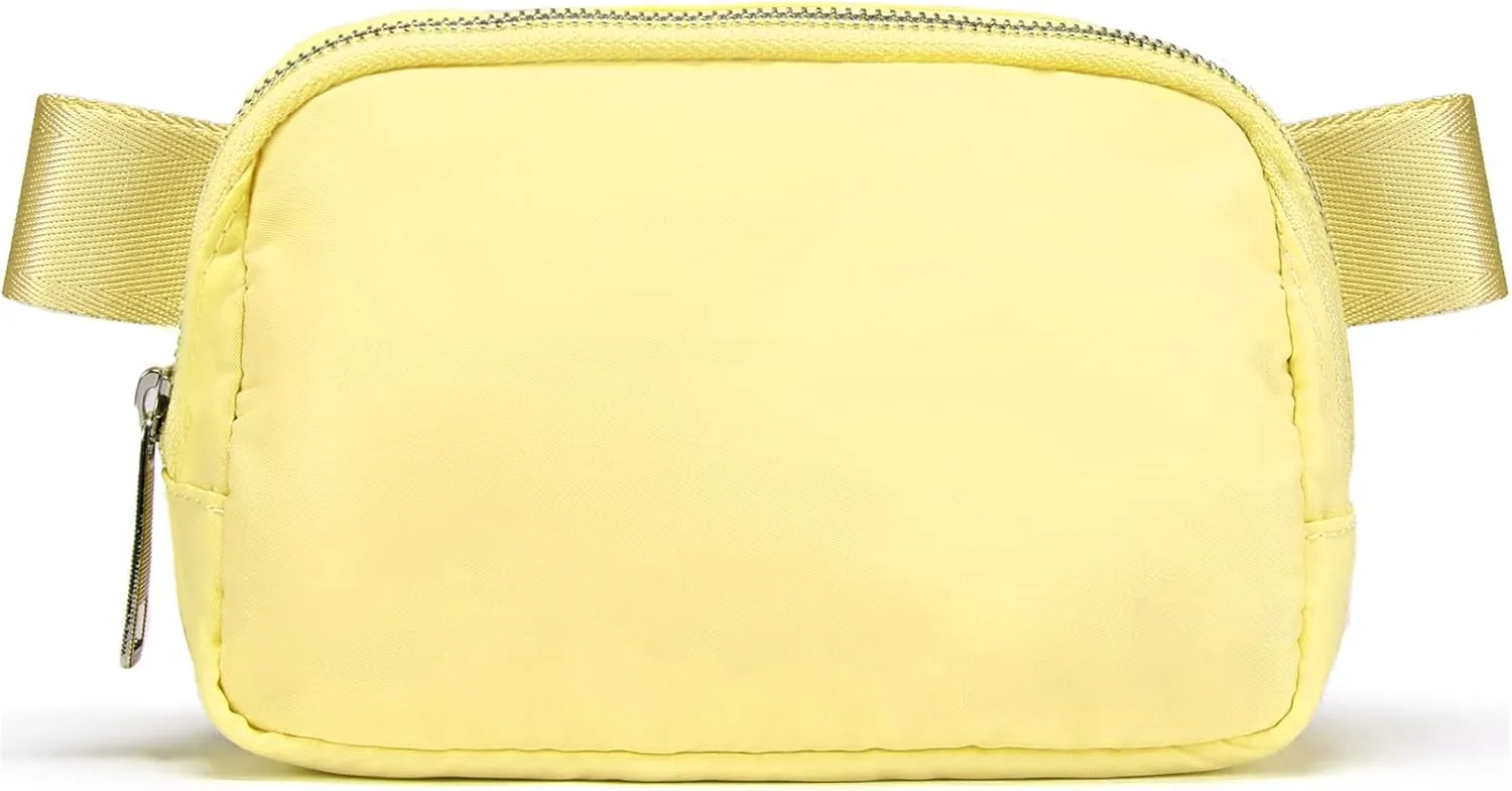 Fanny Pack Cross Body Bag Small Crossbody Bags for Women Men Trendy Nylon Waterproof Mini Purse Travel Running Belt Bag Lulu Dupes Bum Hip Chest Waist Pack Side Bag Must Have Fuchsia