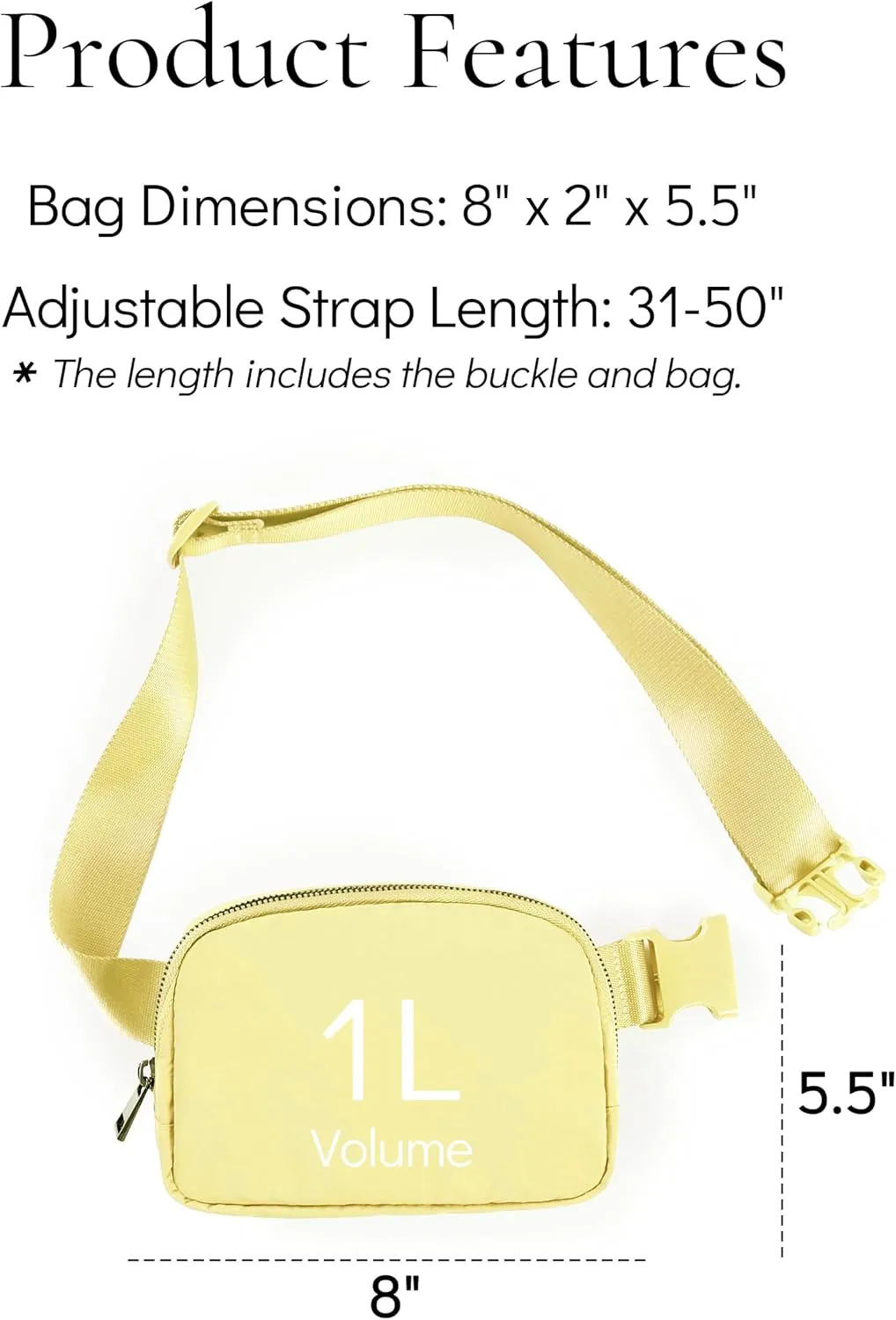 Fanny Pack Cross Body Bag Small Crossbody Bags for Women Men Trendy Nylon Waterproof Mini Purse Travel Running Belt Bag Lulu Dupes Bum Hip Chest Waist Pack Side Bag Must Have Fuchsia