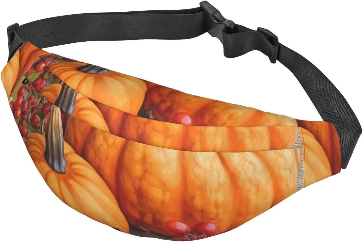 Fanny Pack for Men Women Waist Bag Adjustable Waist Pack Crossbody Belt Bag Harvest Fruits Pumpkin Bum Bag