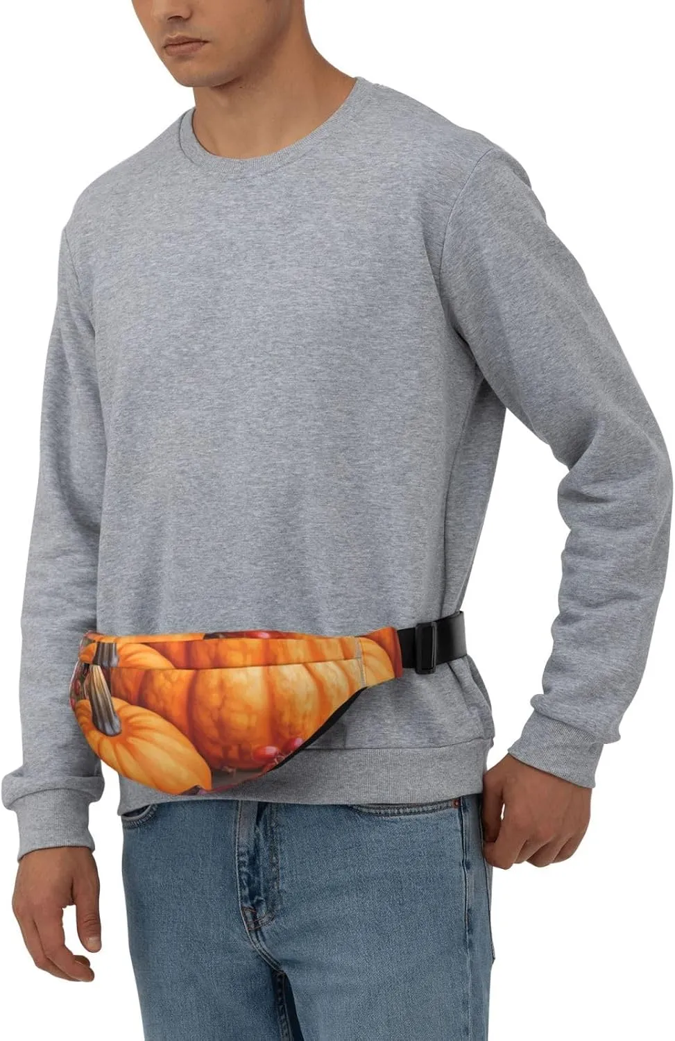 Fanny Pack for Men Women Waist Bag Adjustable Waist Pack Crossbody Belt Bag Harvest Fruits Pumpkin Bum Bag