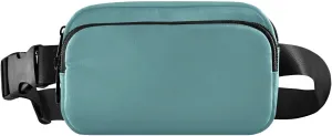 Fanny Pack for Women Men with Zipper Cadetblue Fashion Waist Pack, Small Cross Body bags for Running,Hiking,Cycling,Travel 20849
