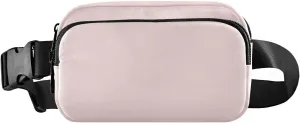 Fanny Pack for Women Men with Zipper Misty Rose Fashion Waist Pack, Small Cross Body bags for Running,Hiking,Cycling,Travel 20818
