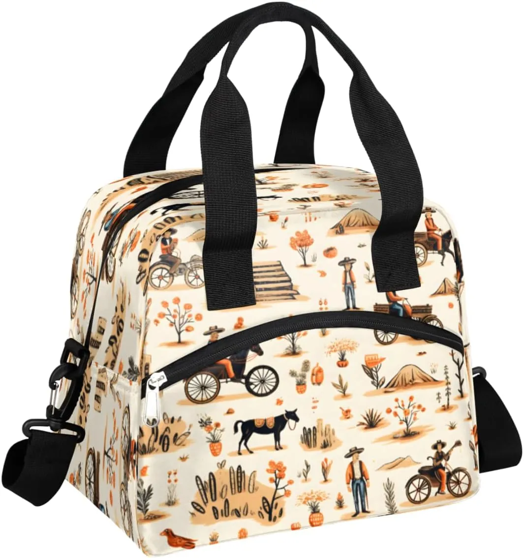 Farmers Harvest Lunch Bag Reusable Lunch Tote Bag Farmland Insulated Thermal Cooler Lunch Box Leakproof Meal Prep Lunch Bags for Women Men Work Beach Travel Outdoor Picnic
