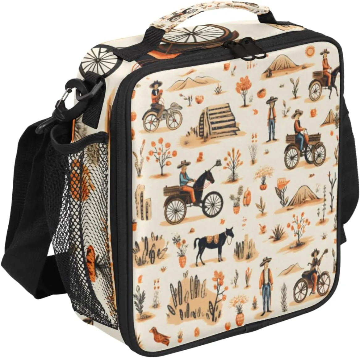 Farmers Harvest Lunch Bags for Women Men Farmland Insulated Lunch Box Lunchbox Cooler Tote Bag Shoulder Strap Reusable Lunchbag for Work Travel Picnic