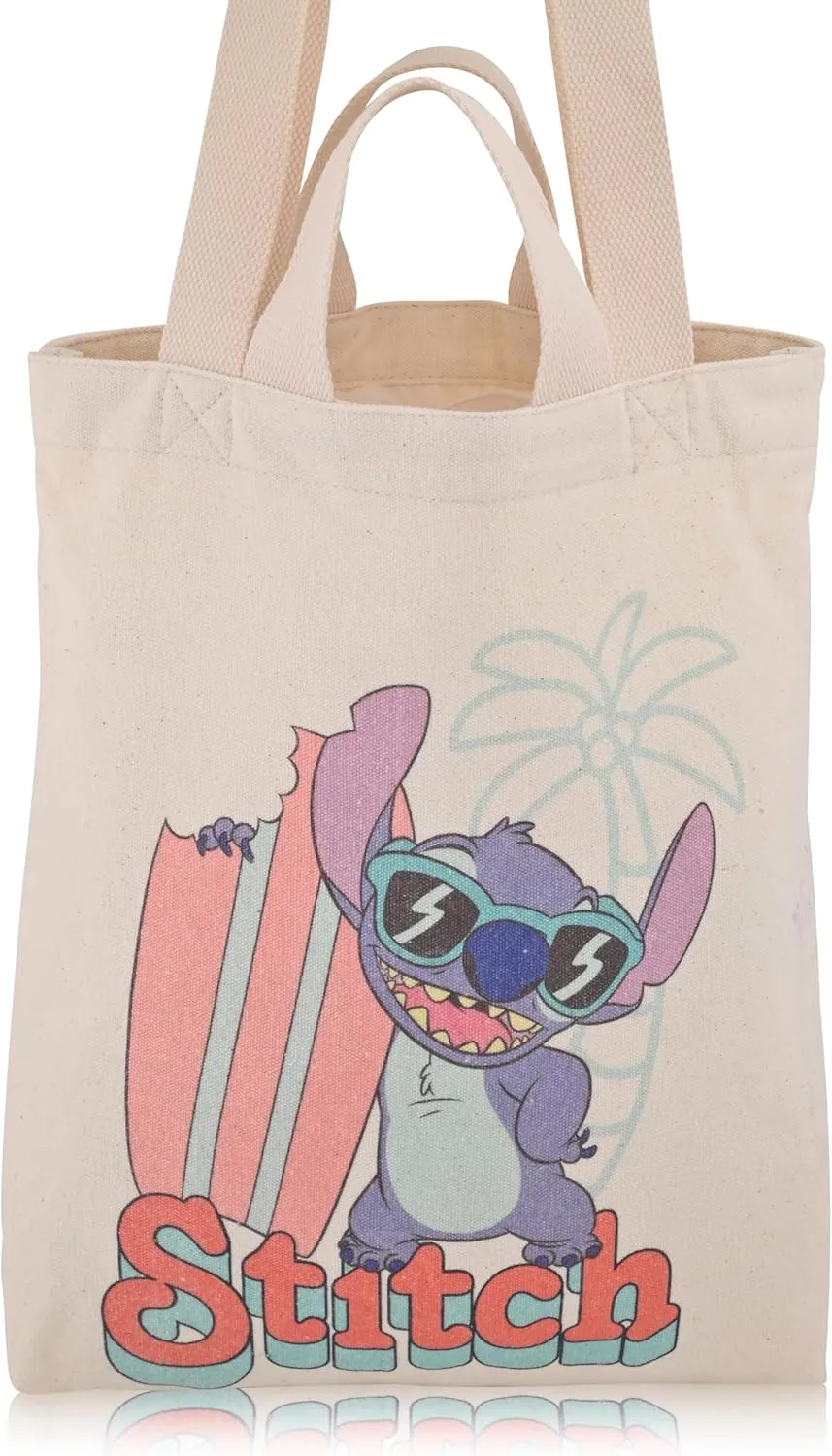Fast Forward Stitch Beach Bag Tote Bag for Women | Canvas Beach Tote Bag Reusable Grocery Bag | Grey Travel Bag Stitch Accessories, Small, LSVT31FN