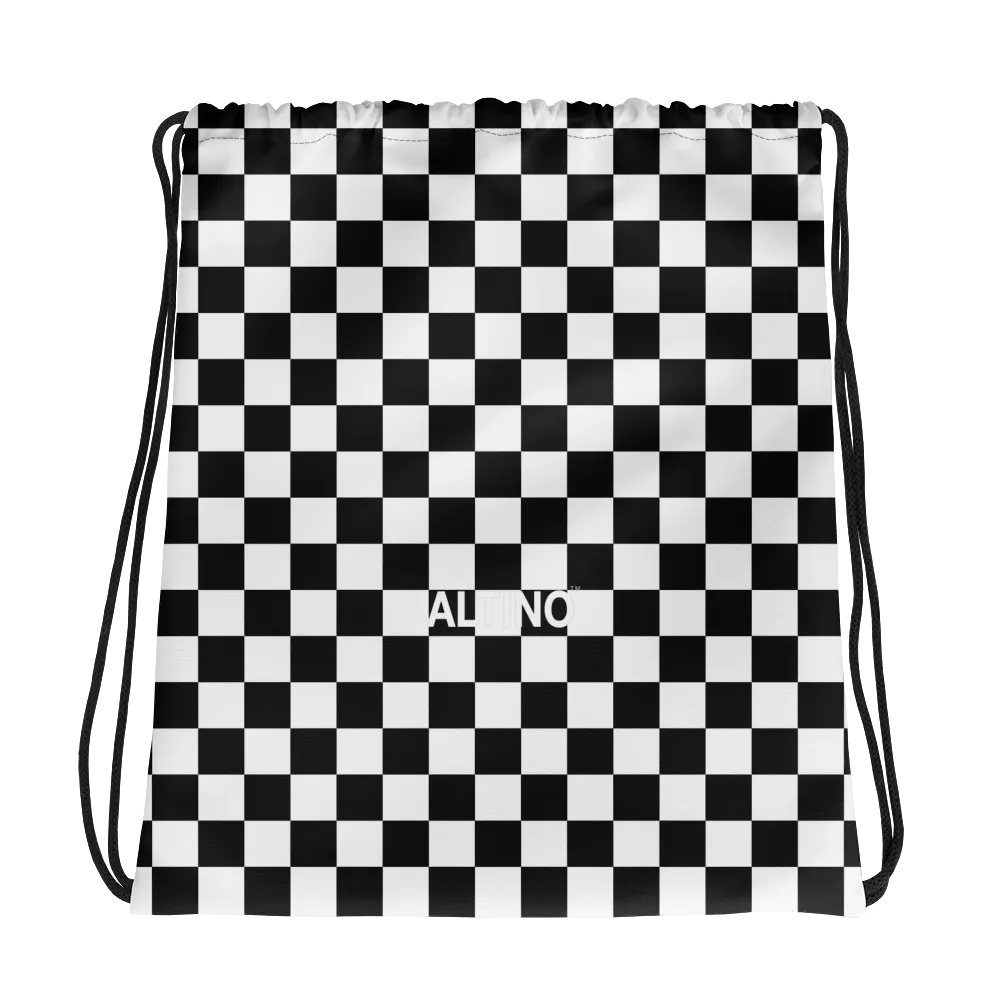 #feff5ba0 - Black White - ALTINO Draw String Bag - Summer Never Ends Collection