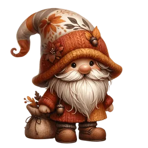 Festive Gnome 35 Fall Thanksgiving DTF (direct-to-film) Transfer