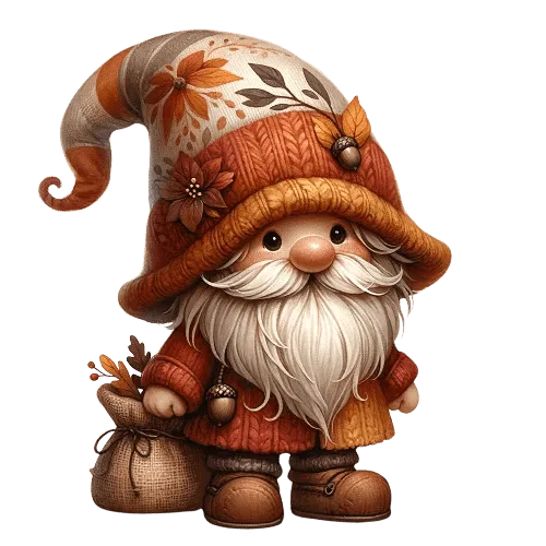 Festive Gnome 35 Fall Thanksgiving DTF (direct-to-film) Transfer