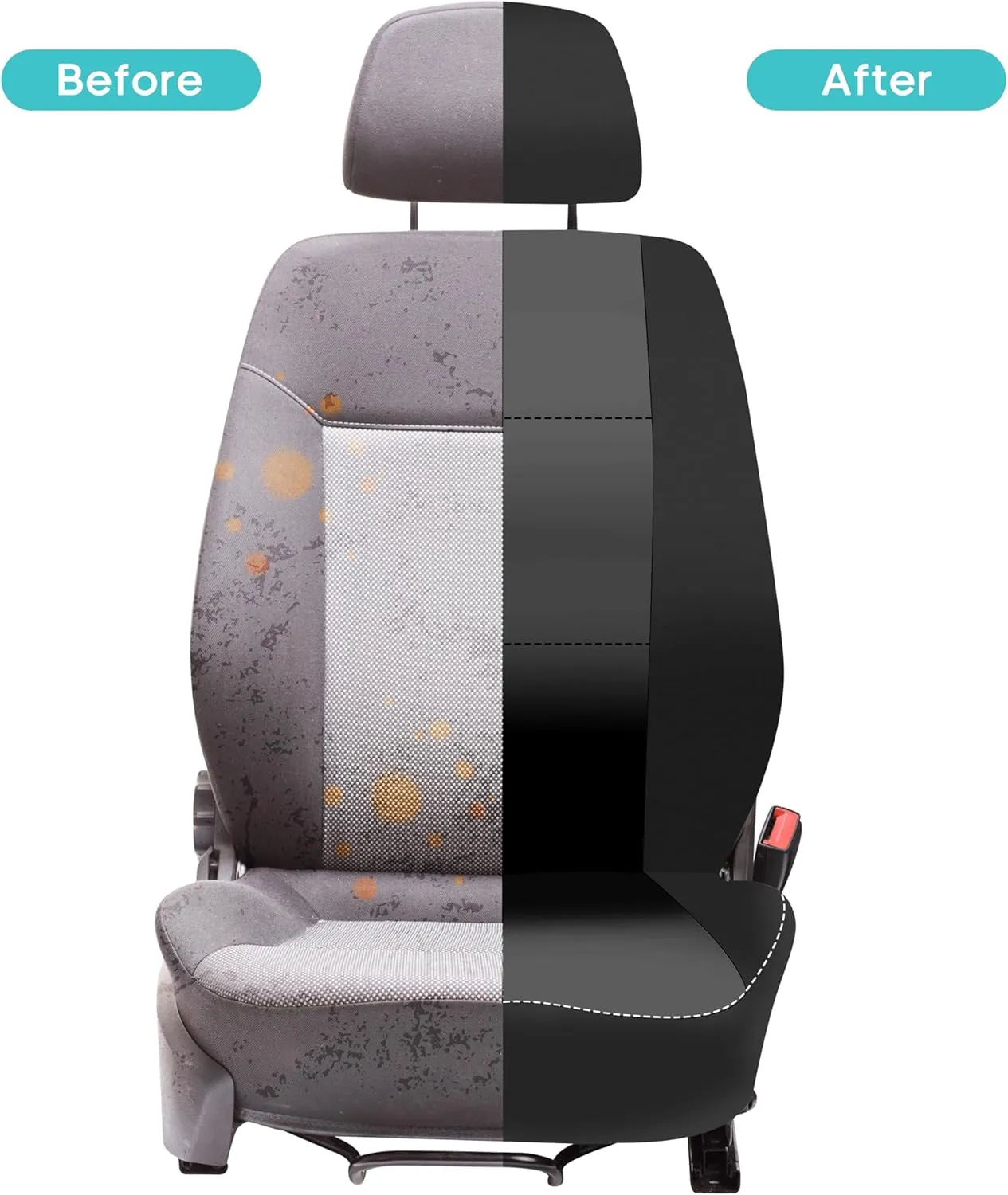 FH Group Car Seat Covers Three-Row 7 Seater Neoprene Waterproof Car Full Set Seat Covers, Airbag Ready and Split - Fit Most Car, Truck, SUV, & Van (Solid Black)