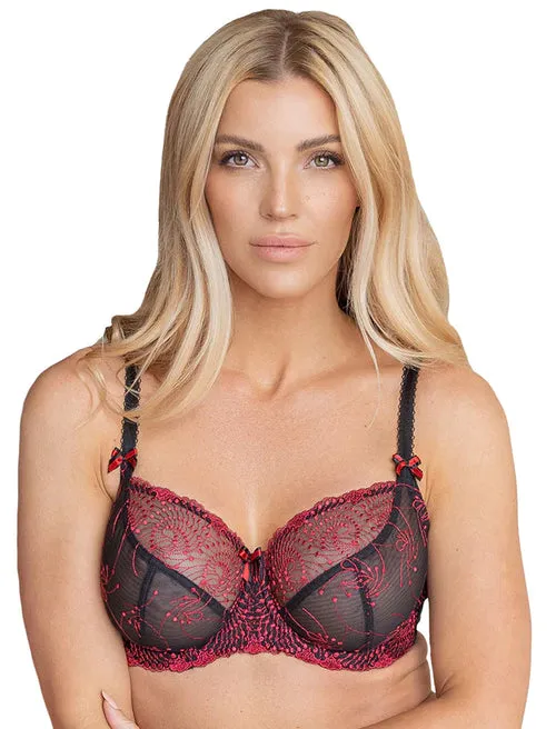 FIT FULLY YOURS Nicole See-Thru Lace Underwire Sailor Blue Opal (#B2271)