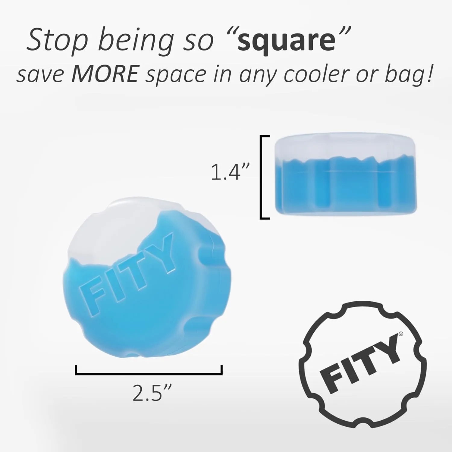 FITY Freeze The 6 Pack - A Space Saving Freezable Ice Pack use w/Lunch Boxes, Diaper Bags, Sore Muscles, 16oz can Cooler tumblers, Beach Bags, Coolers, and More.