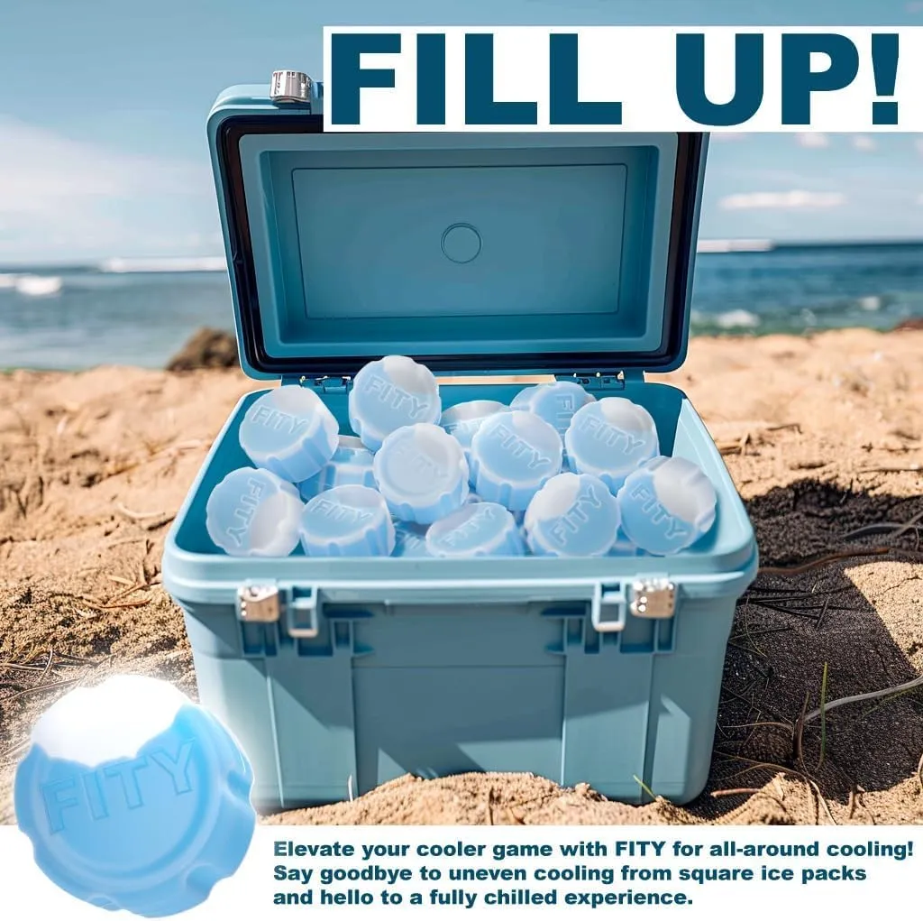 FITY Freeze The 6 Pack - A Space Saving Freezable Ice Pack use w/Lunch Boxes, Diaper Bags, Sore Muscles, 16oz can Cooler tumblers, Beach Bags, Coolers, and More.