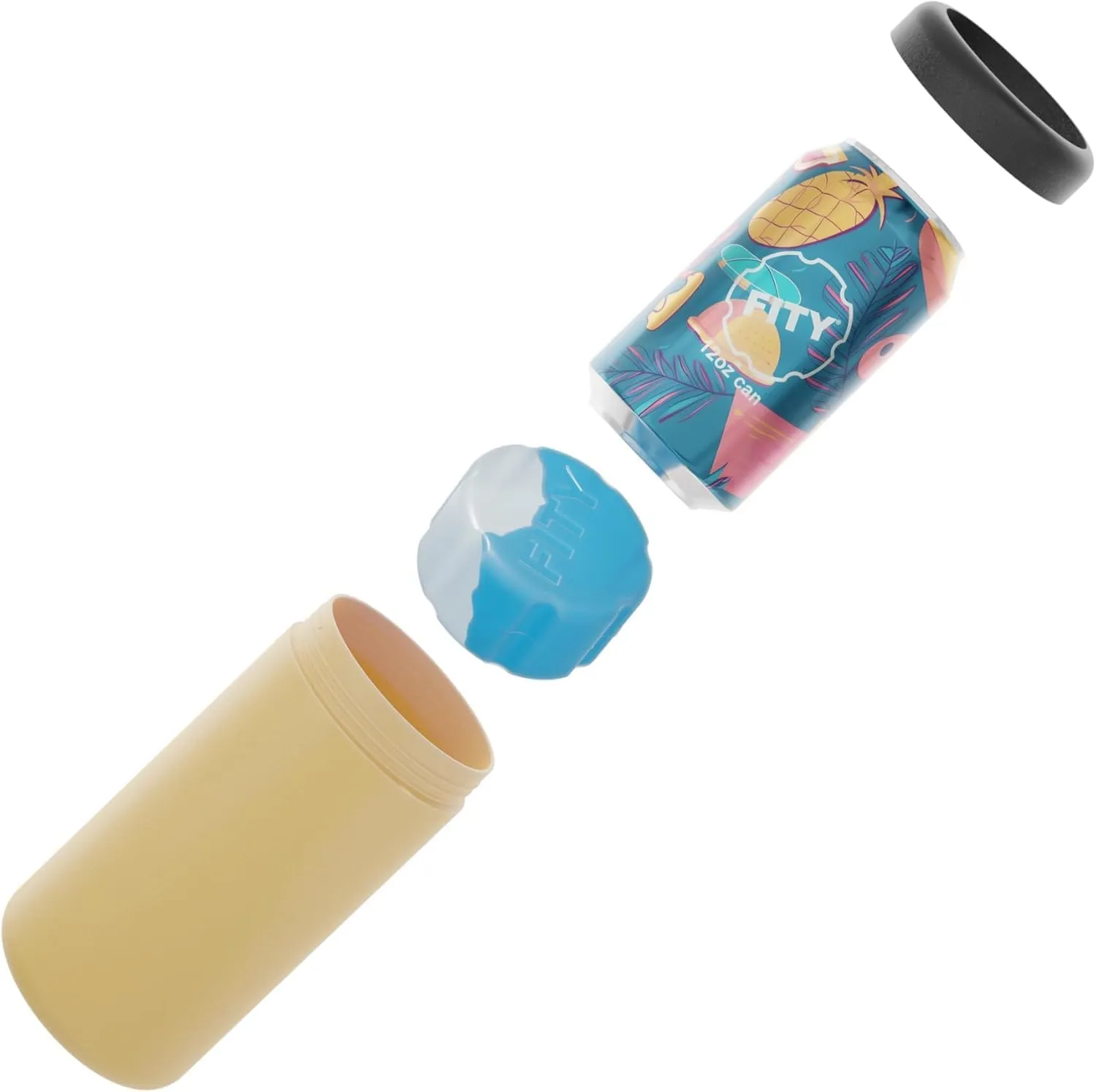 FITY Freeze The 6 Pack - A Space Saving Freezable Ice Pack use w/Lunch Boxes, Diaper Bags, Sore Muscles, 16oz can Cooler tumblers, Beach Bags, Coolers, and More.