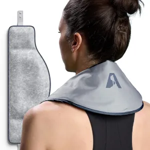 Flexible Neck Ice Pack Wrap, Soft Gel Ice Pack for Neck Pain Relief, Hands-Free Cervical Recovery (8" x 23) - Grey