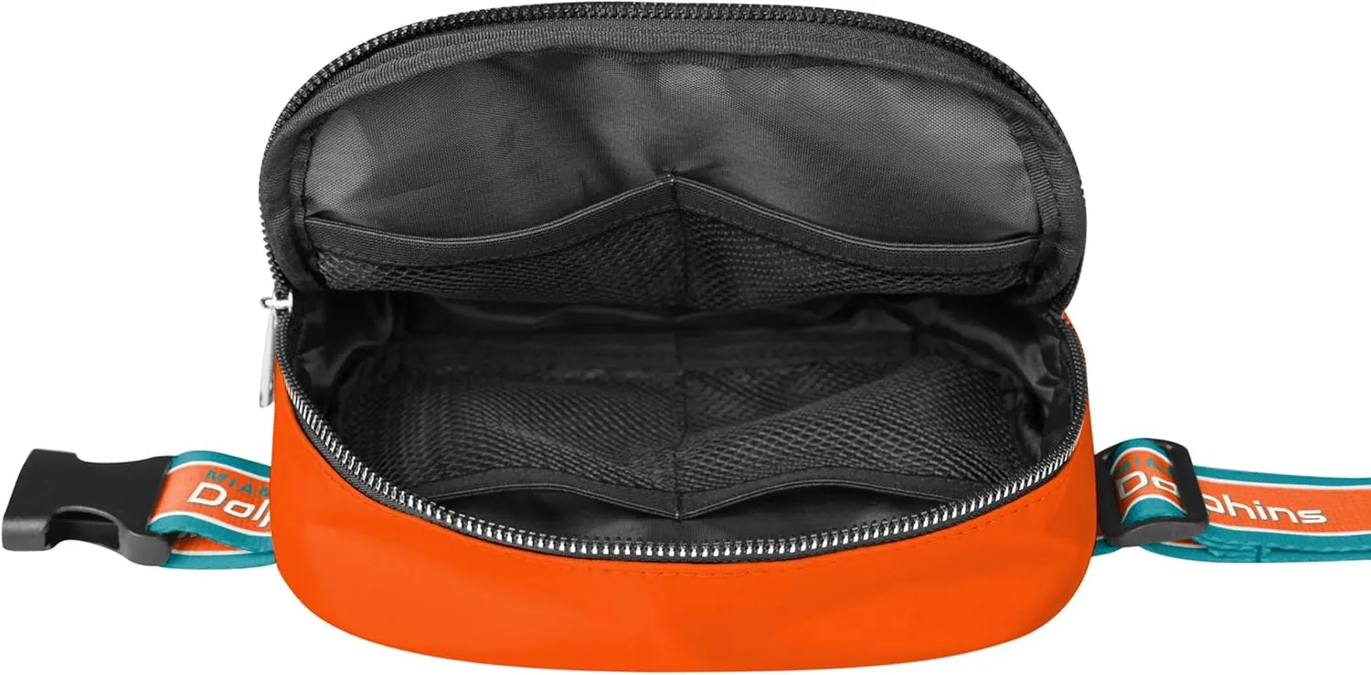 FOCO NFL Unisex-Adult NFL Team Color Wordmark Crossbody Belt Bag
