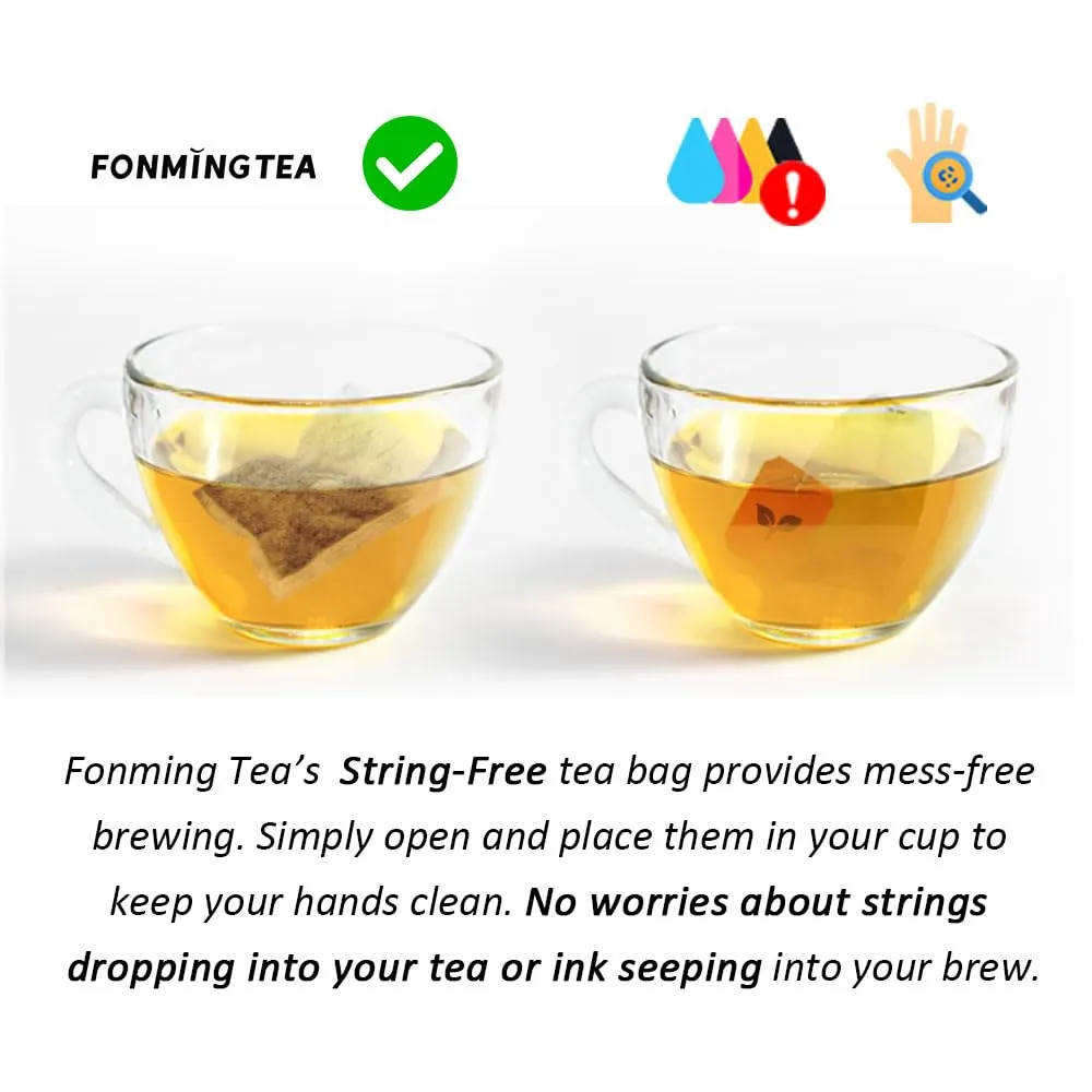 FONMING Tea - Pure Oolong Tea Bags – Semi-Fermented, Lightly Caffeinated – Hot or Cold Brew – Healthy & Slimming – Individually Wrapped Sachets