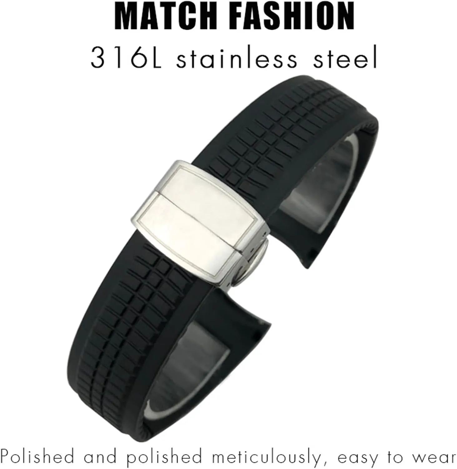 for Patek Philippe Aquanaut 5168G-010 Metal Pins Watch Belt 21mm Rubber Watchband (Color : Green, Size : Silver Buckle)