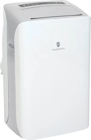 Friedrich ZCP12DB ZoneAire Smart Portable Air Conditioner with 11000 BTU Cooling Capacity Dual Hose Condensate Drainage Auto Swing Louvers Remote Control 3 Fan Speeds 115 Volts