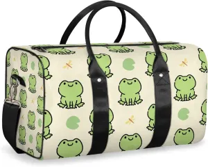 Frog Travel Duffle Bag, Weekender Bags for Women Men, Carry on Overnight Bag Waterproof Gym Bags, Hospital Bag for Labor and Delivery