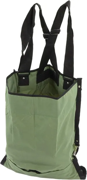 Fruit Picking Bag, Green Double Buckle 600D Oxford Cloth Adjustable Harvest Garden Apron