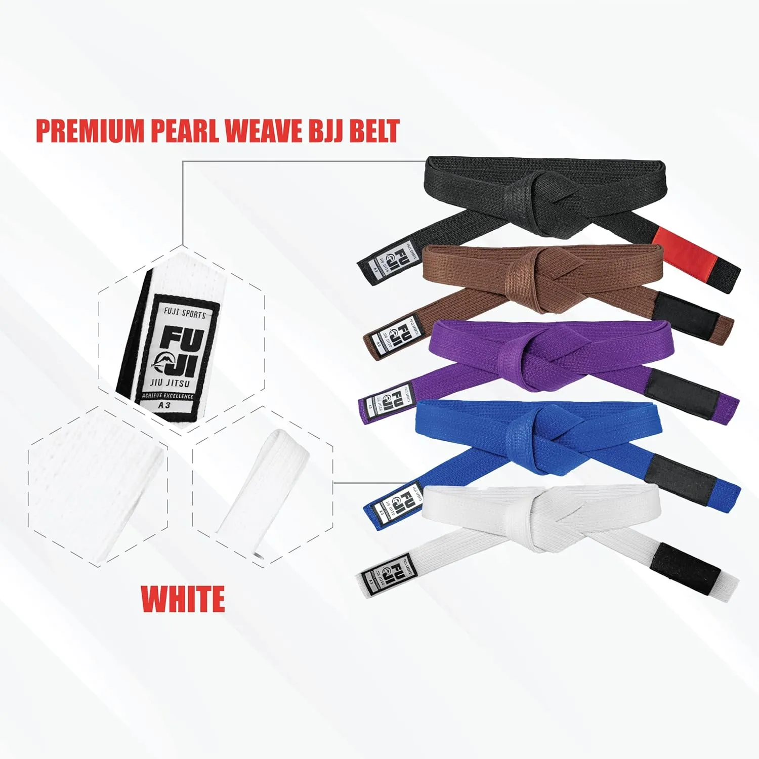 FUJI Premium Pearl Weave BJJ Belt
