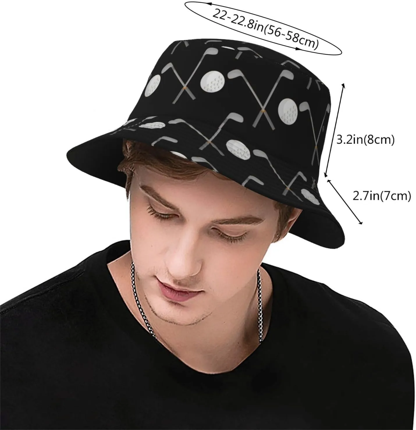 Funny Golf Sports Buckets Hats Travel Beach Sun Hat Packable Cap for Women and Men
