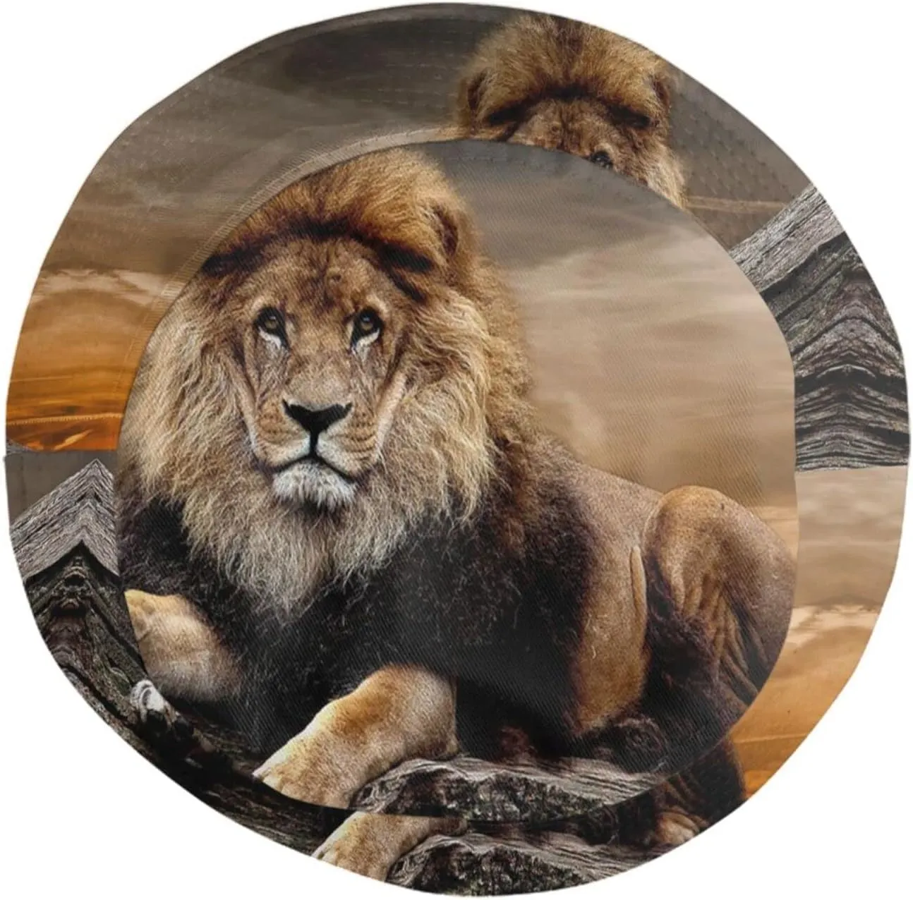 Funny Lion Bucket Hats Summer Travel Beach Sun Hat Outdoor Animal Cap Unisex Women Men