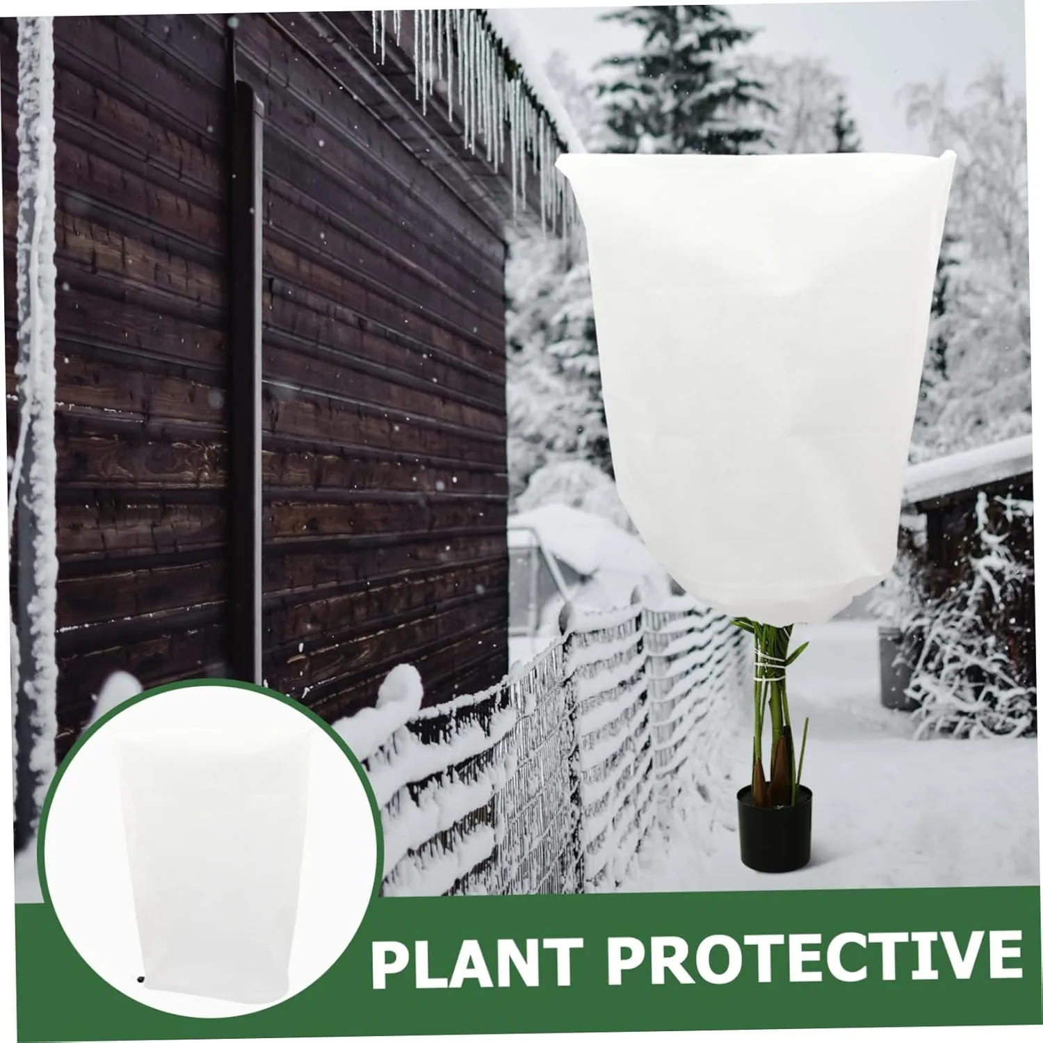 GALPADA 2sets Frost Protection Sleeve Plant Cover for Winter Frost Blanket Tree Shrub Plant Freeze Protection Bag 2pcs*2