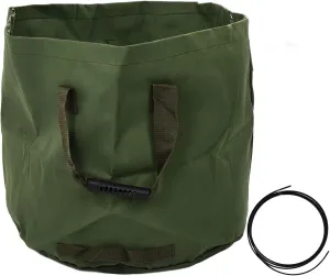 Garden Leaf Bag with Handles, 33 Gallons Waterproof Canvas Garbage Storage Bag Lawn Container Garden Organizing Bag Reusable Leaf Trash Bag for Lawn and Garden Cleaning