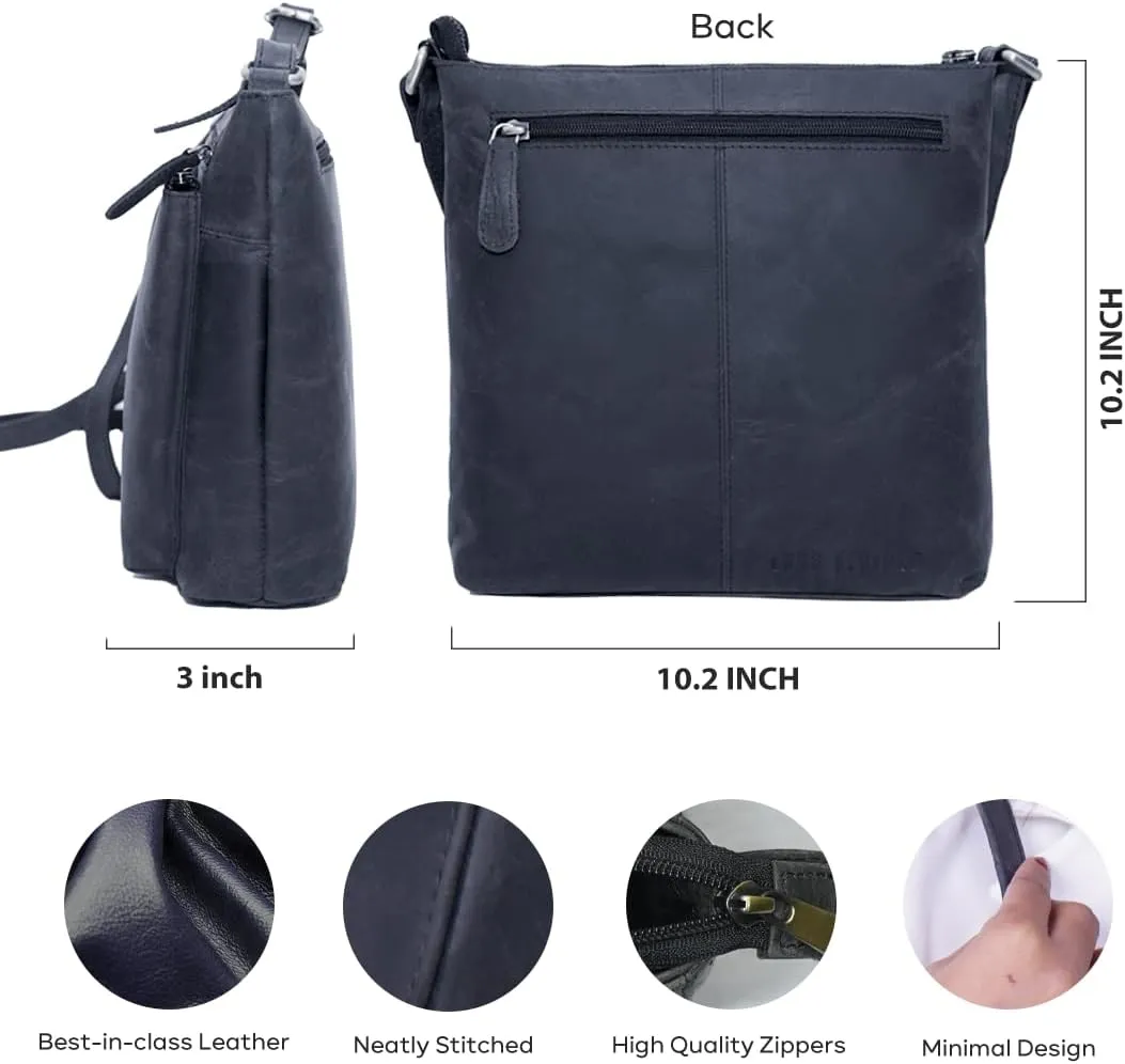 Genuine Leather Crossbody Bag for Women – Medium Size Leathure Purse, Stylish and Durable Handbags for Women