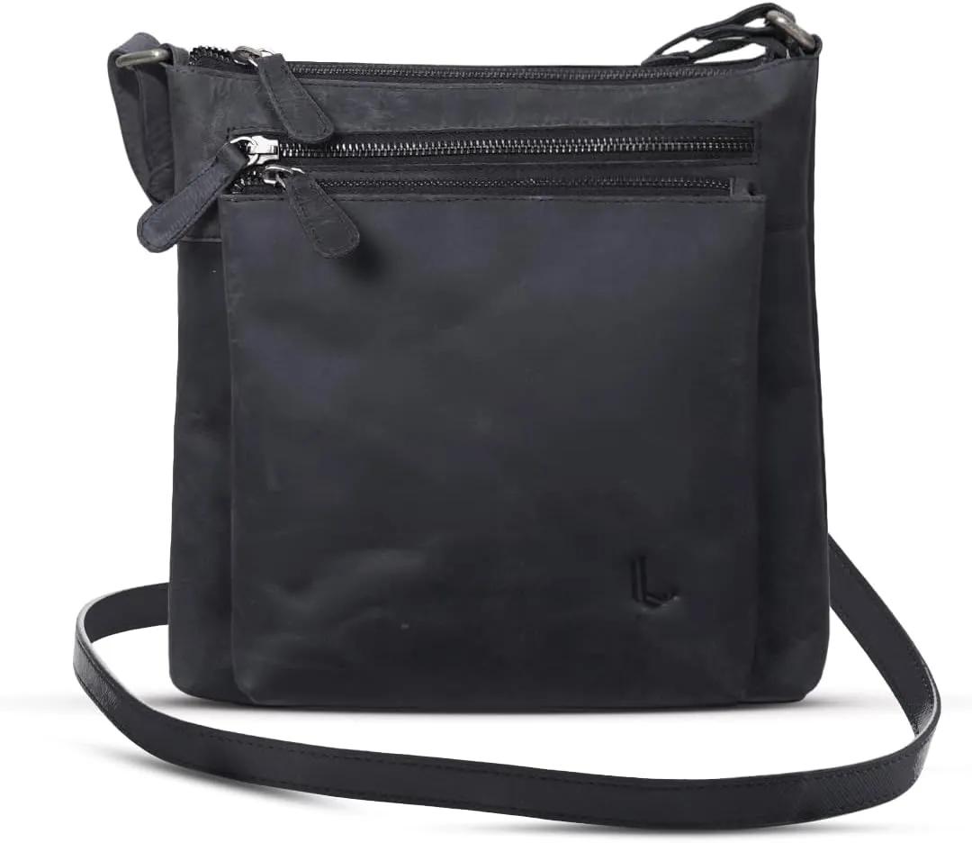 Genuine Leather Crossbody Bag for Women – Medium Size Leathure Purse, Stylish and Durable Handbags for Women