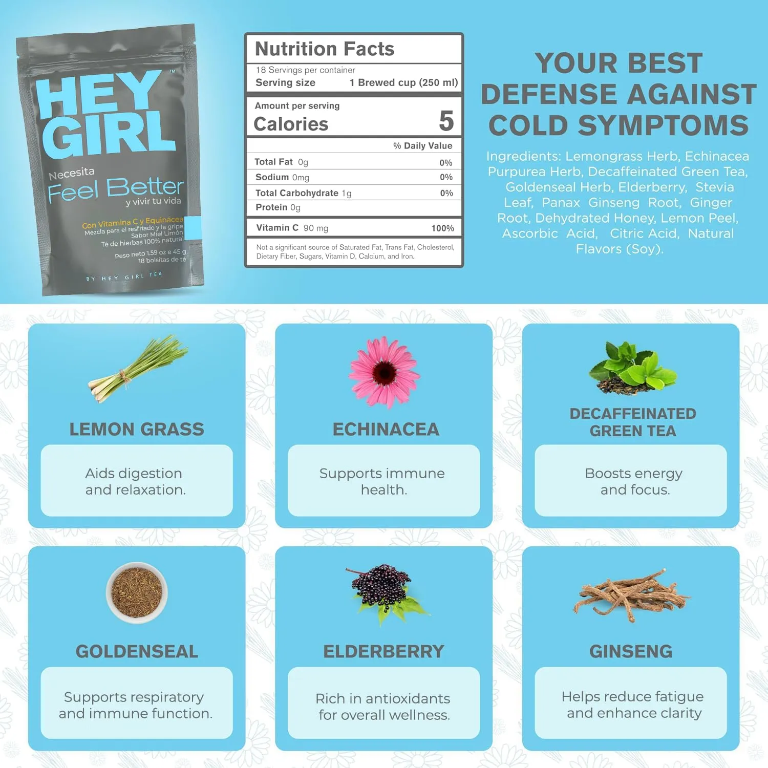 Get Well Soon Gifts For Women | Immunity Tea For Colds and Sore Throat with Elderberry, Echinacea | Care Package For Sick Friend to Feel Better | Recovery Immune Support, Herbal Throat Coat Tea Bags