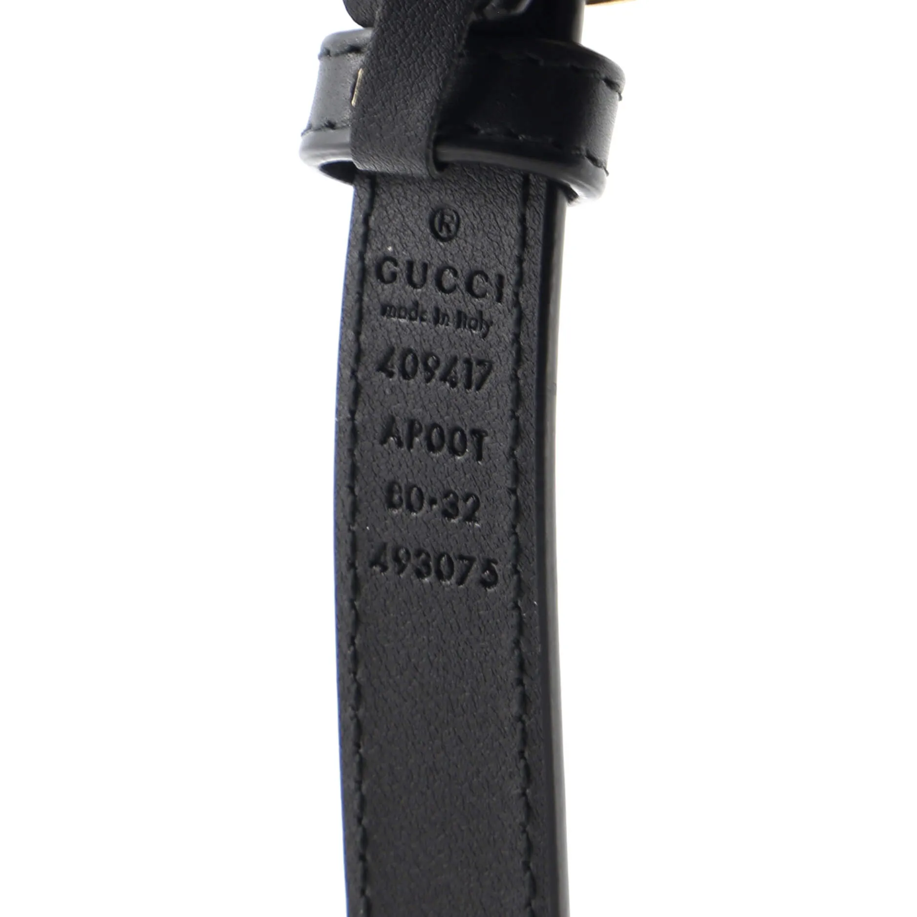 GG Marmont Belt Leather Thin 55