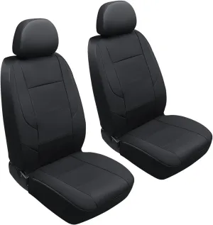 GIANT PANDA Front Seat Cover for Nissan, Leather Seat Protectors Custom Fit Nissan Rogue Altima Sentra Versa Kicks Frontier Murano Pathfinder Maxima (Black)