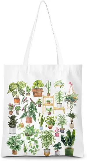 Gifts for Plant Lovers Tote Bag Flowers Beach Bag Insect Pumpkin Fall Halloween Travel Gifts Gardening