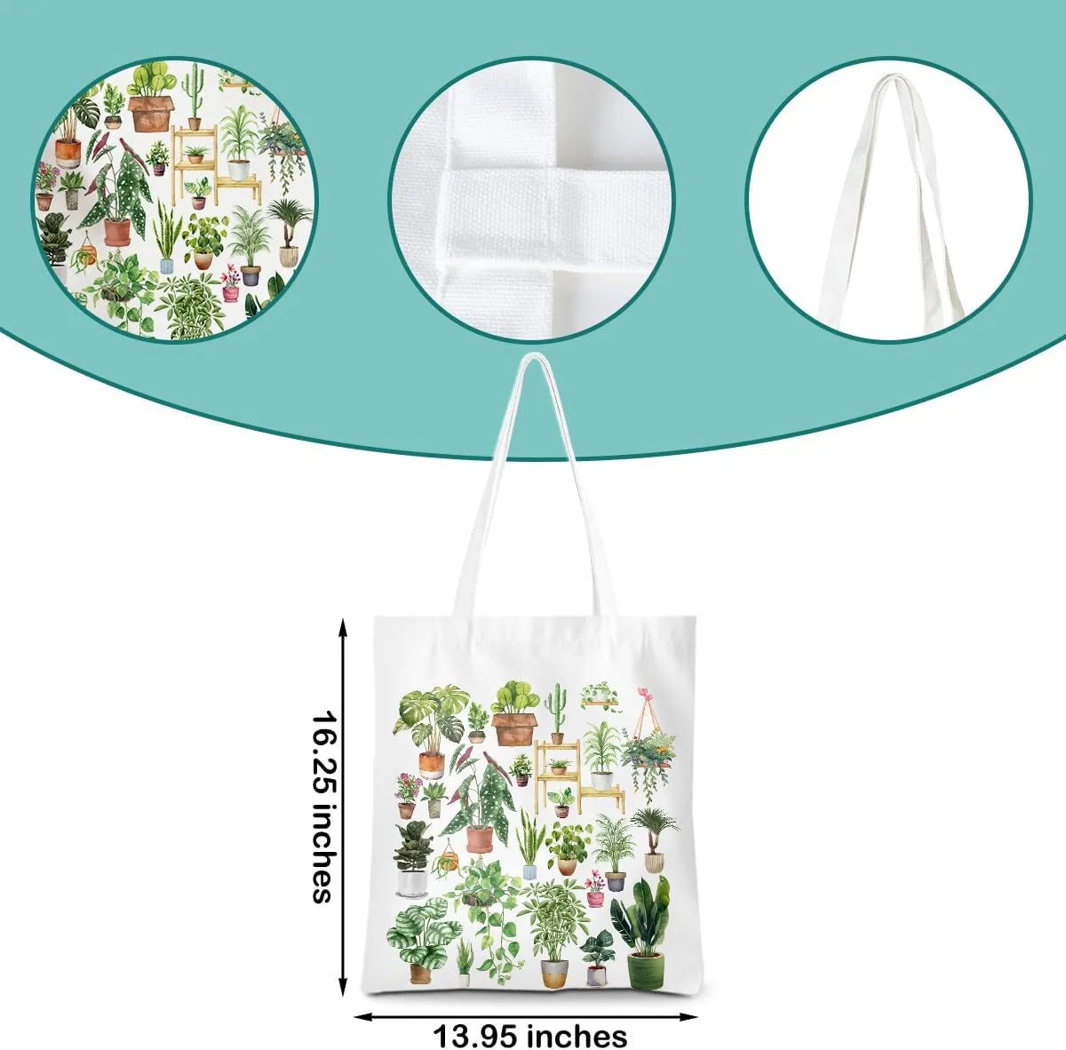 Gifts for Plant Lovers Tote Bag Flowers Beach Bag Insect Pumpkin Fall Halloween Travel Gifts Gardening