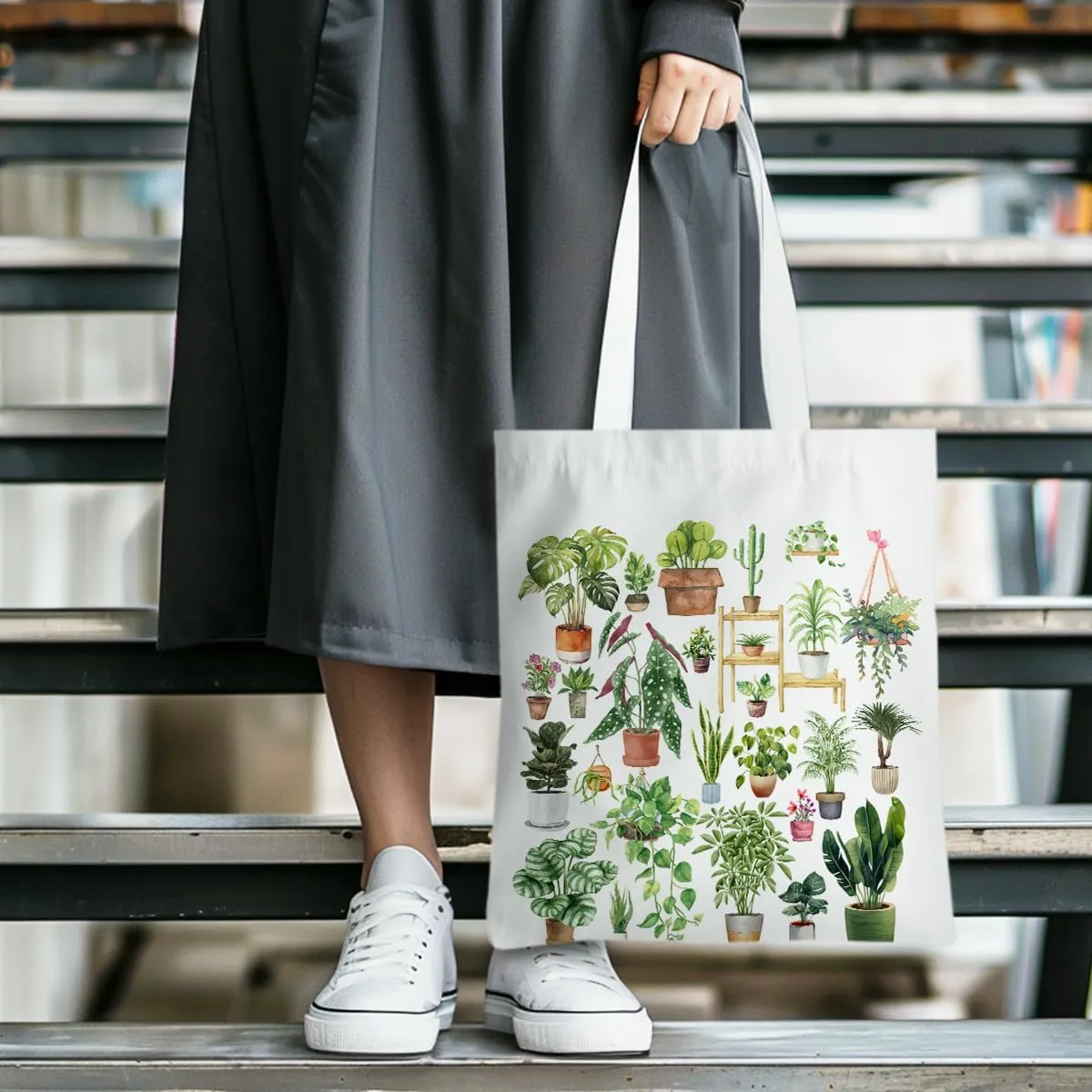 Gifts for Plant Lovers Tote Bag Flowers Beach Bag Insect Pumpkin Fall Halloween Travel Gifts Gardening