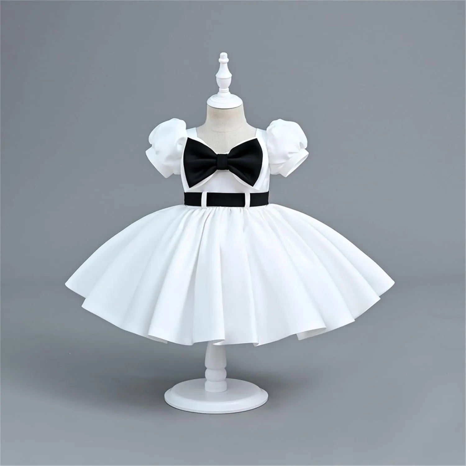 Girls Trendy Pageant Evening Gowns Wedding Part𝐲 Dresses Lanter𝐧 Sleeve Tulle Tutu Princess Dress with Belt