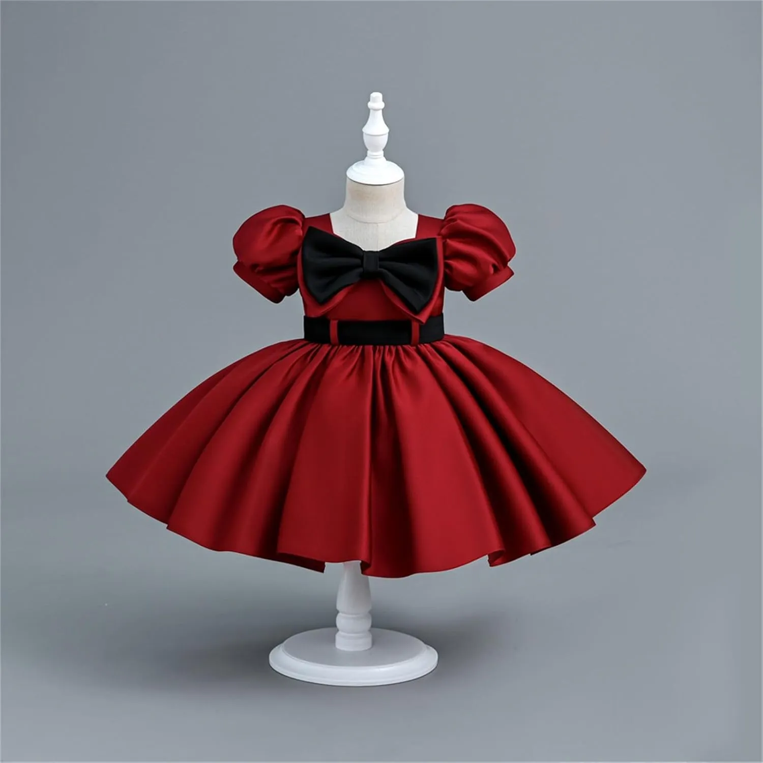 Girls Trendy Pageant Evening Gowns Wedding Part𝐲 Dresses Lanter𝐧 Sleeve Tulle Tutu Princess Dress with Belt