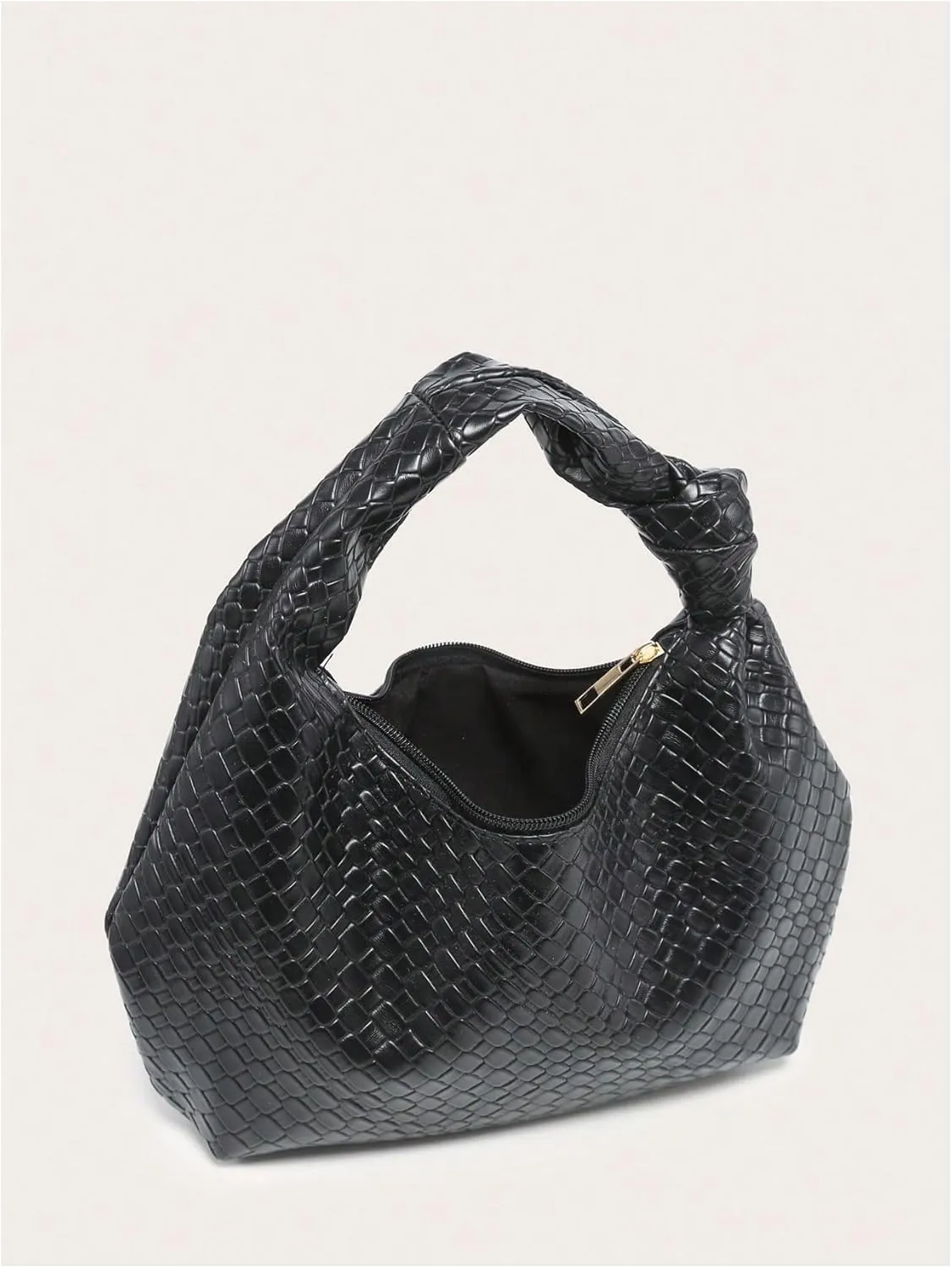GORGLITTER Women's Hobo Purses Woven Purse Knot Leather Tote Bag