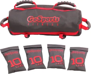 GoSports Fitness Weight Bag Workout Sandbag Training Aid - Maximum 40 lbs, Fitness Exercises for All Skill Levels - Simply Fill with Sand