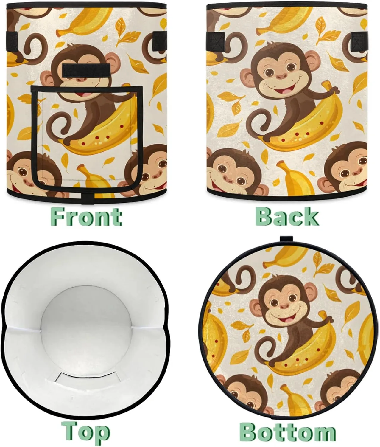 Greedy Monkey Grow Bags 7 Gallon Breathable Potato Growing Bag with Flap Harvest Window and Handles Garden Planting Bag for Tomato Vegetable Fruits 2 Pack