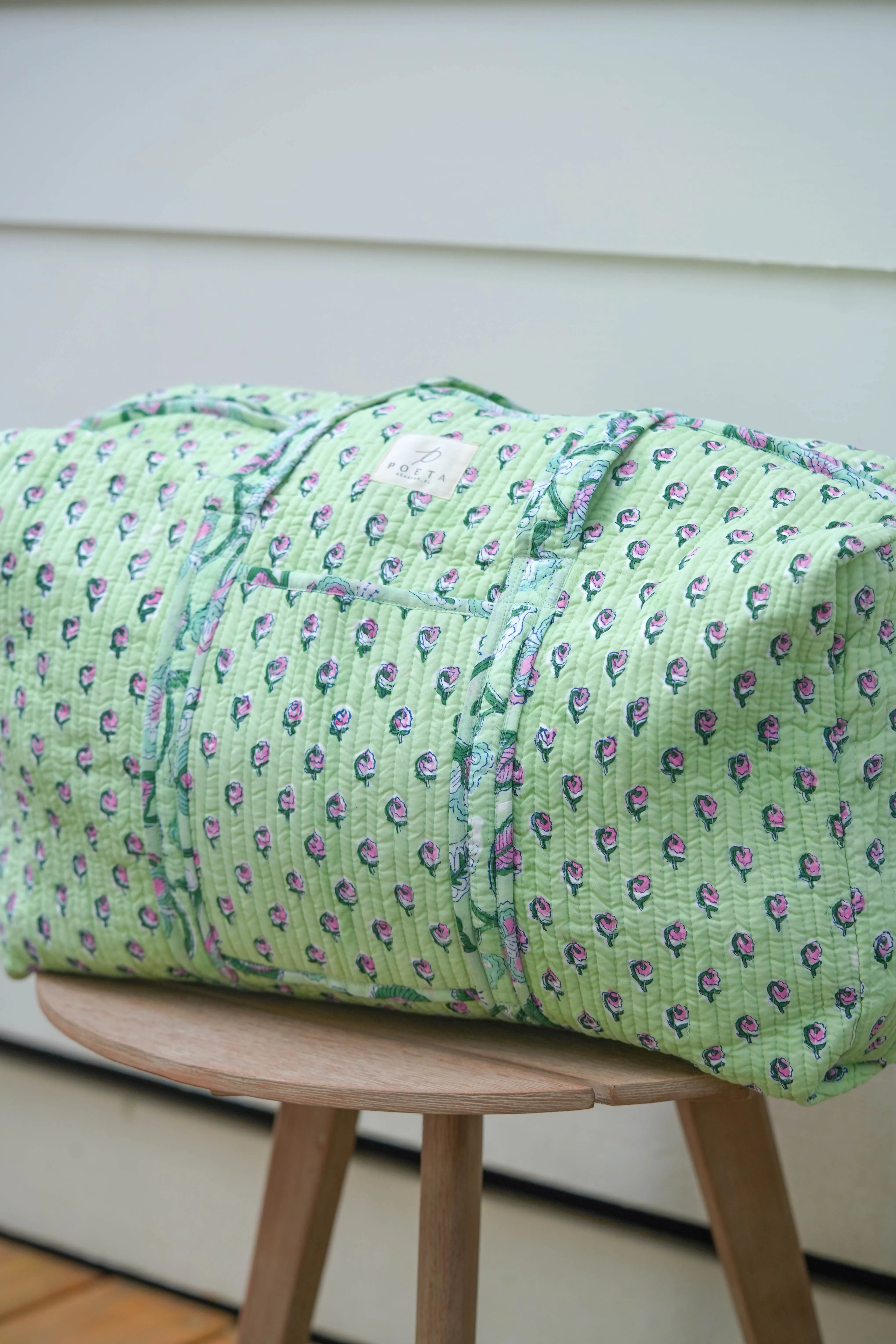 Green Daisy Duffle Bag