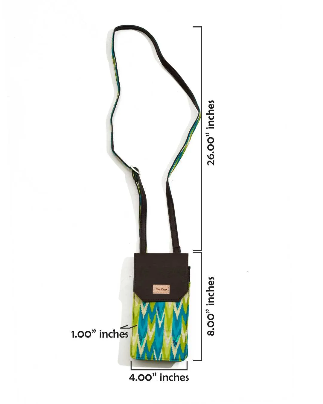 Green Ikat Mobile Sling Bag