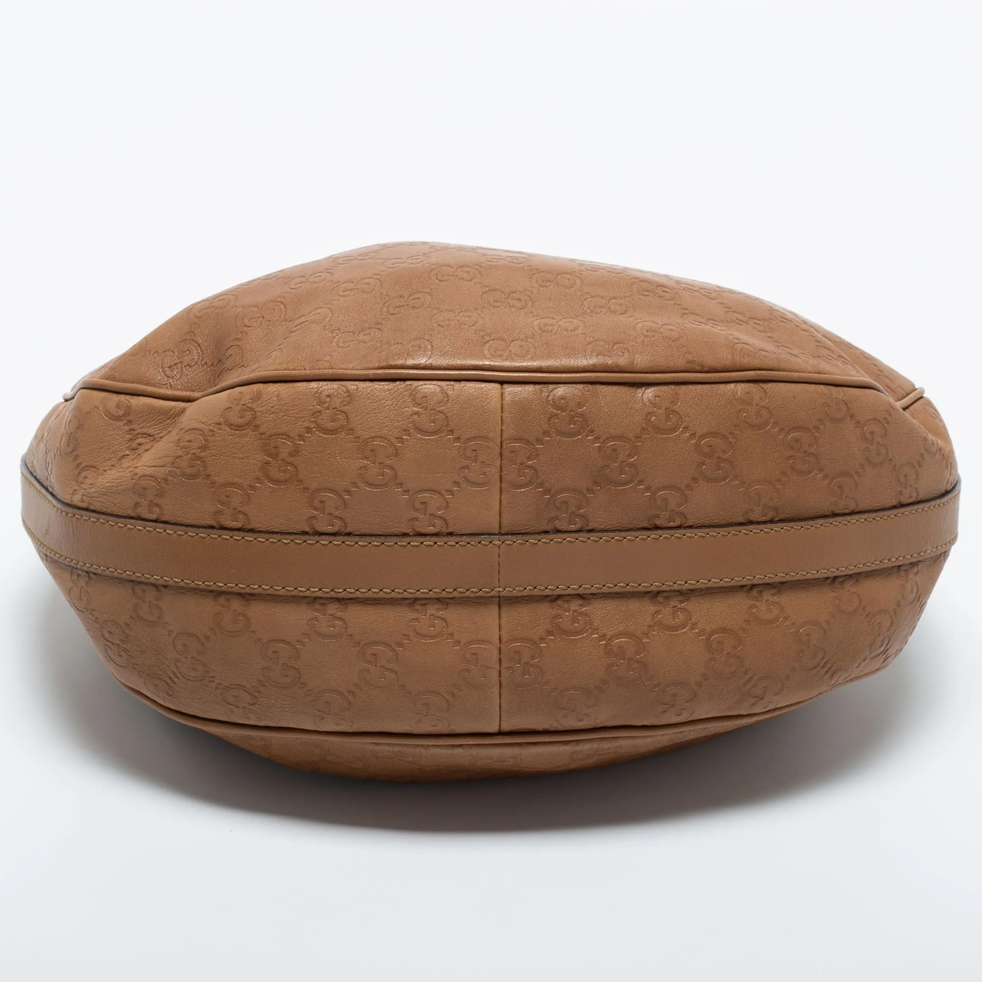 Gucci brown Guccissima Leather Medium GG Twins Hobo