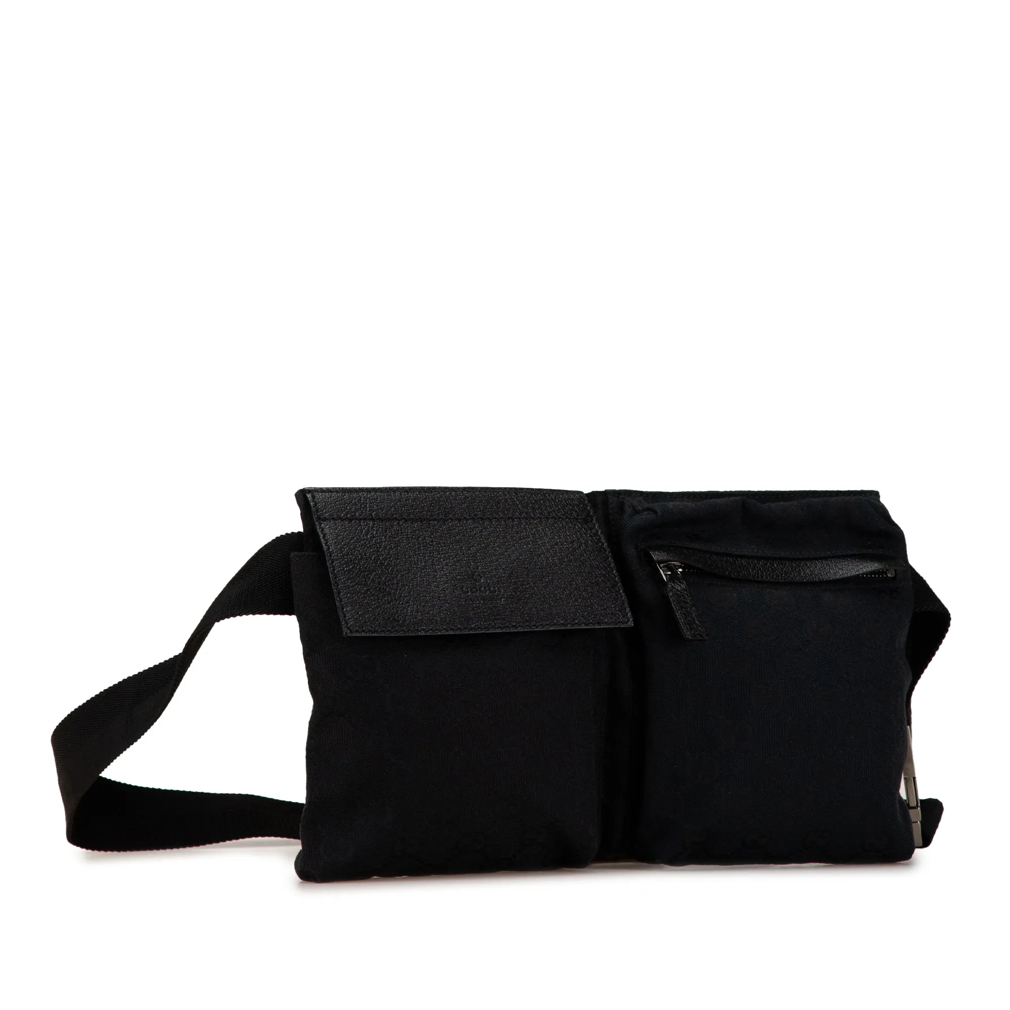 Gucci GG Canvas Double Pocket Belt Bag