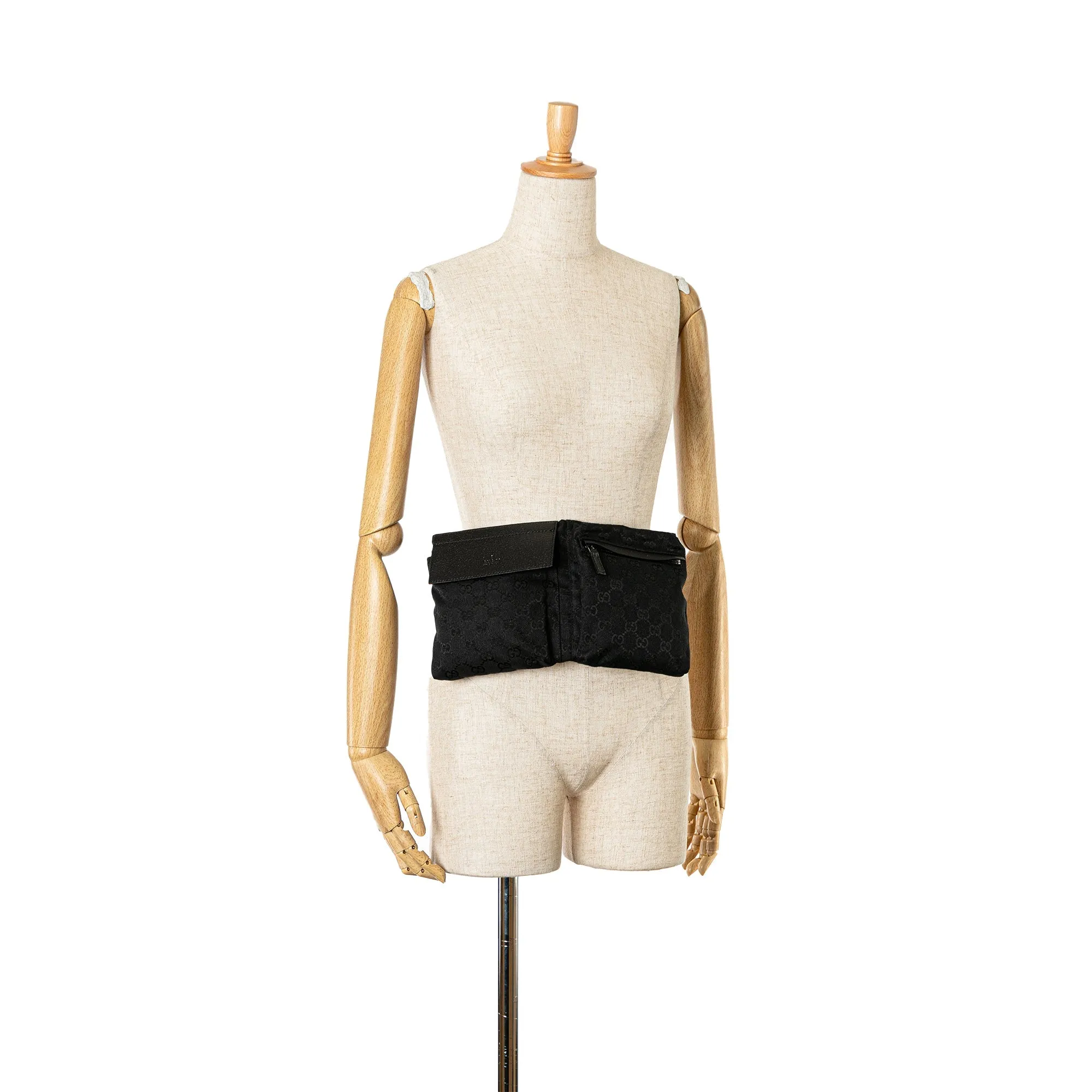 Gucci GG Canvas Double Pocket Belt Bag