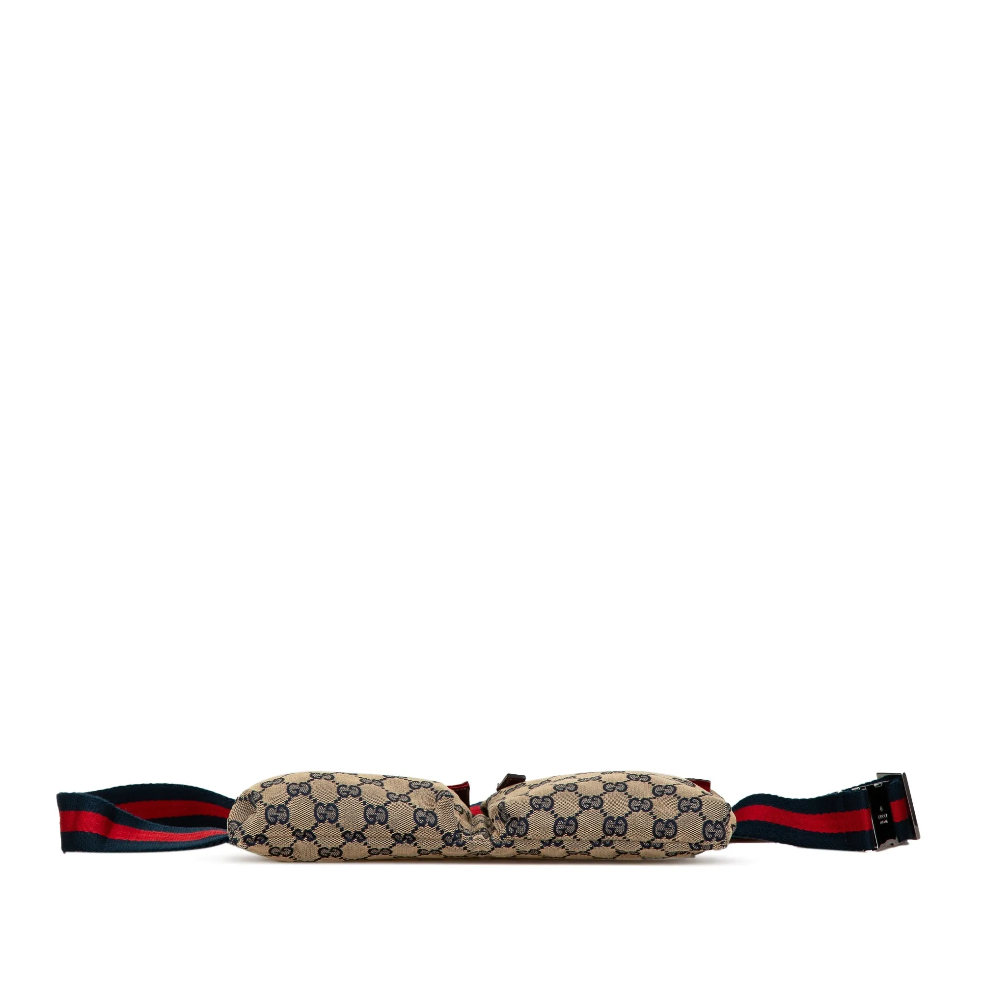Gucci GG Canvas Web Double Pocket Belt Bag