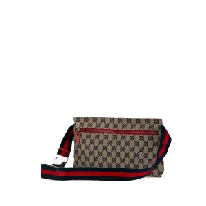 Gucci GG Canvas Web Double Pocket Belt Bag