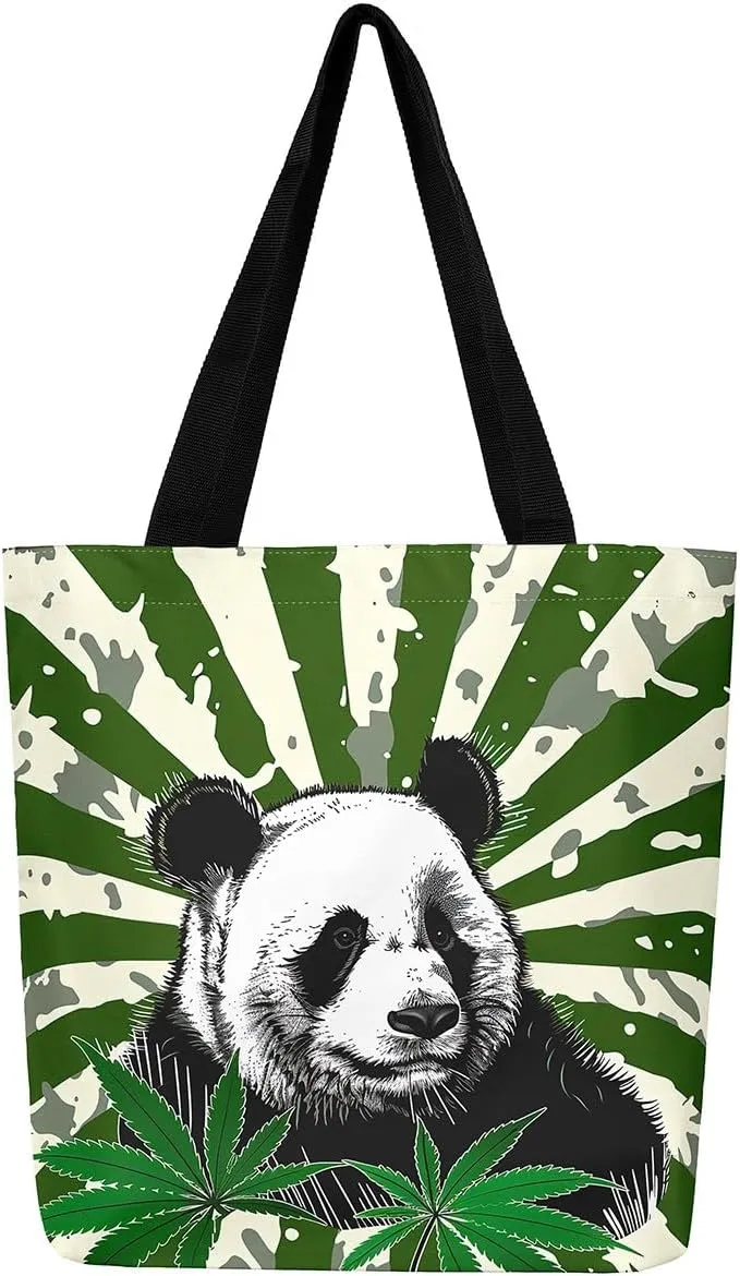 Guitar Canvas Tote Bag for Women,Music Stringed Instruments Large Capacity Gym Bag Flaming Grocery Shoulder Bag